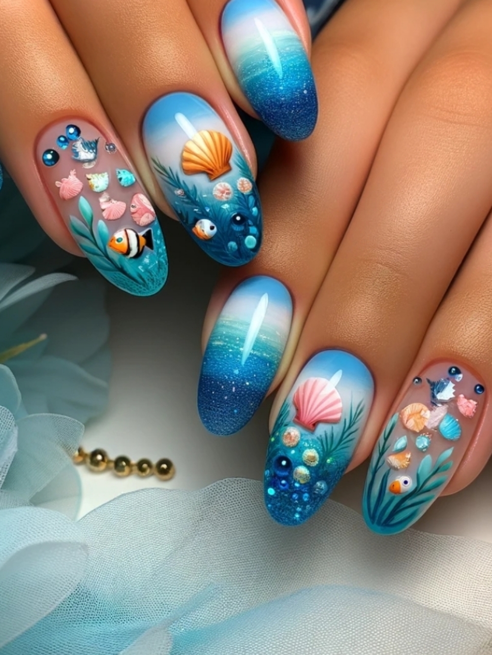 Nail Art Press-On Set